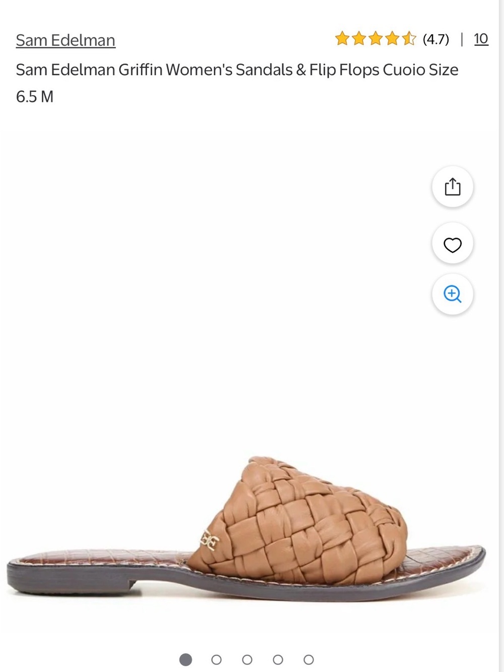 Sam Edelman Tan Woven Slide Sandal
